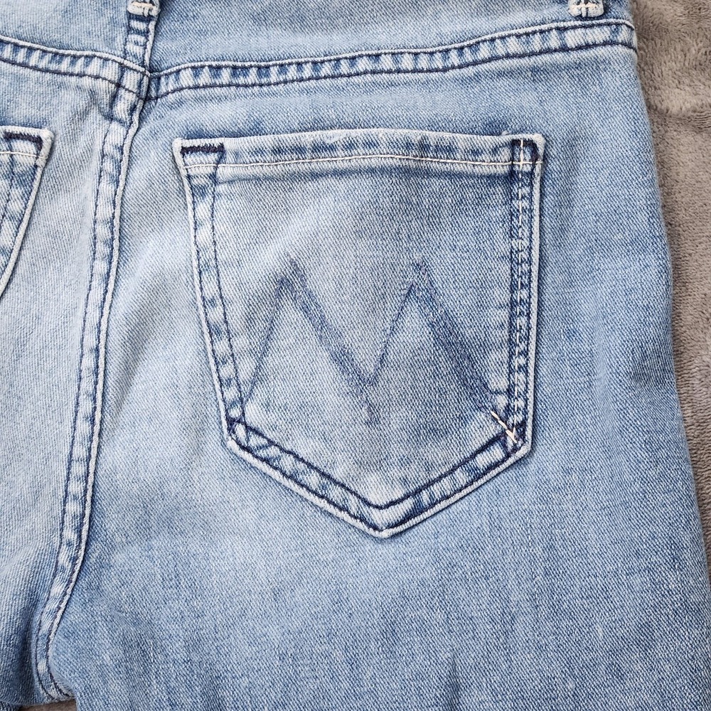 Miss Me Jeans Womens 24 Blue Insider Crop Two Step Fray Distressed Bootcut Denim - Picture 5 of 10